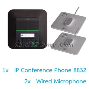 IP Conference Phone 8832 with Wired Microphone Bundle