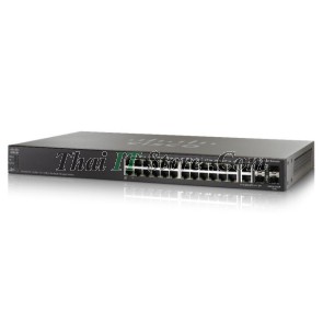 ขาย Cisco SMB SF500 24 Port 10/100 PoE+ 180W w/GE Uplink [SF500-24P-K9-G5] ราคาถูก